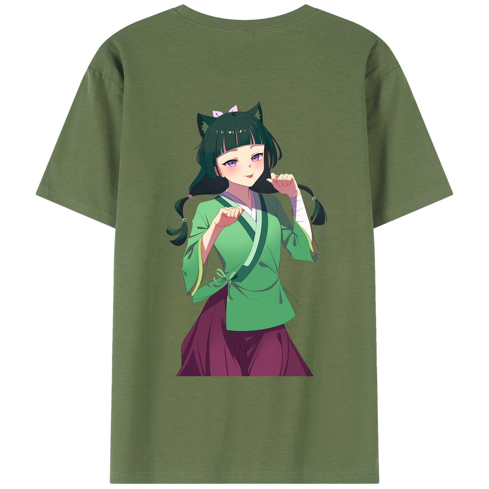 （画像用） 薬屋のひとりごと The Apothecary Diaries 綿100％ メンズ半袖Tシャツ（バックプリント） 通気性